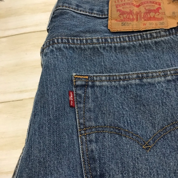 Levi’s 501 XX Button Fly Medium Wash Rigid Denim Men’s Jeans Size 30x30 - Picture 2 of 5